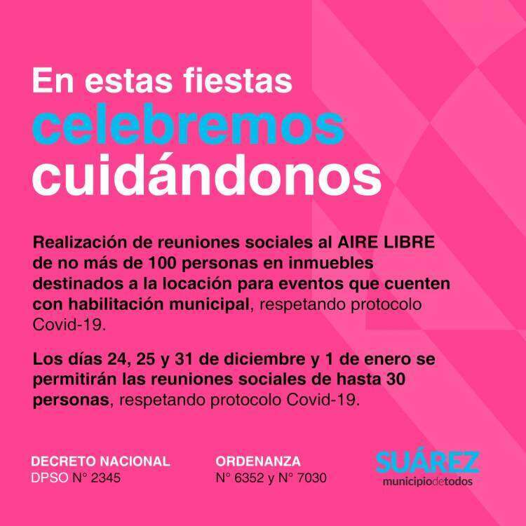En estas fiestas celebramos cuidándonos