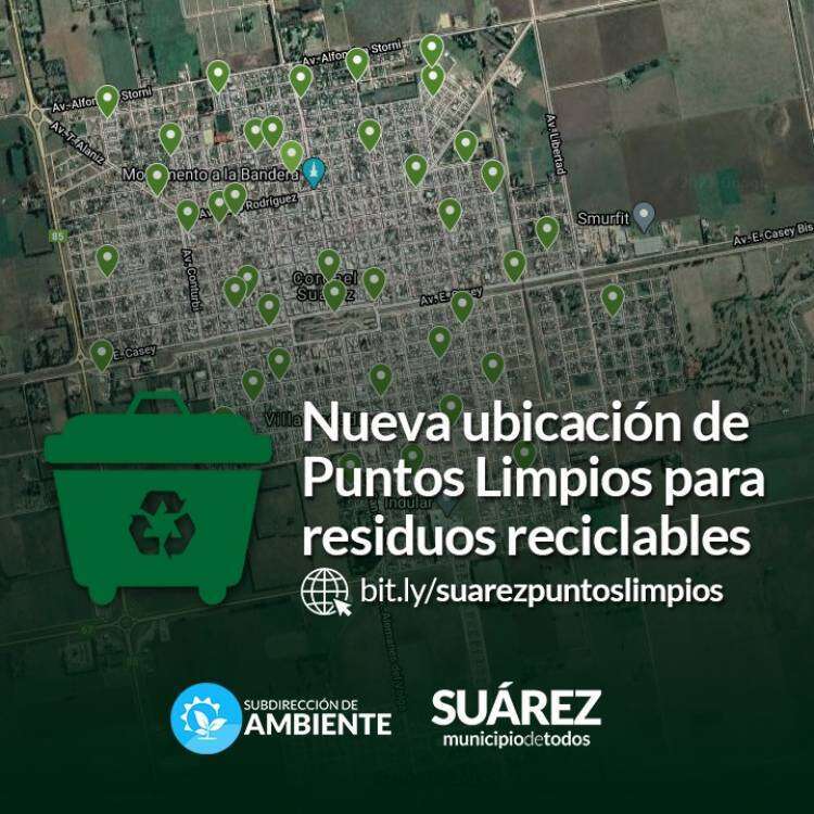 Nueva ubicación de Puntos Limpios para residuos reciclables