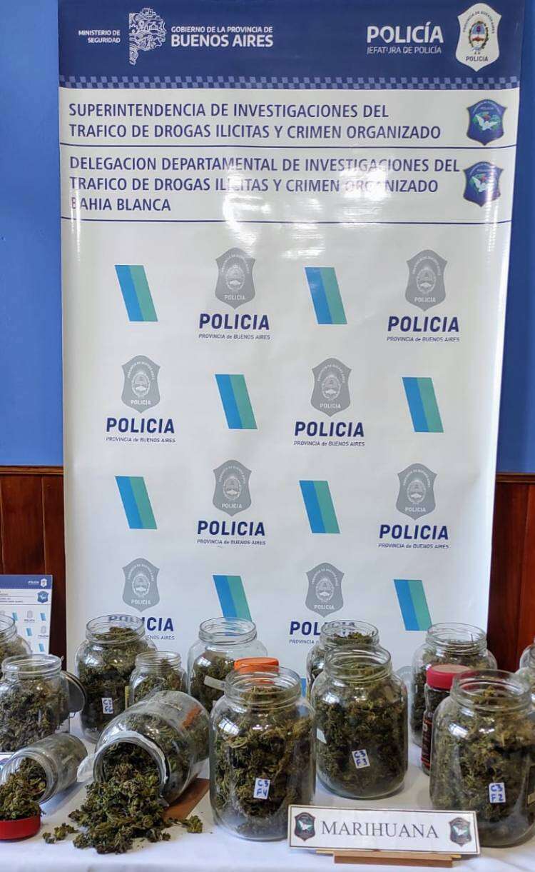 Drogas ilícitas delegación Bahía Blanca