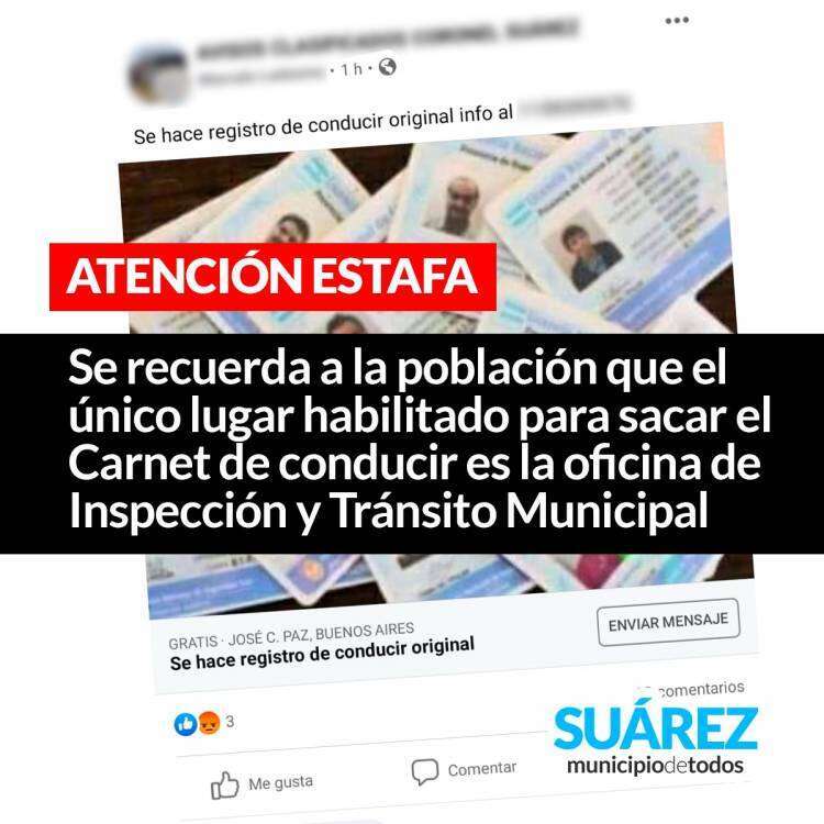 Atención: estafa
