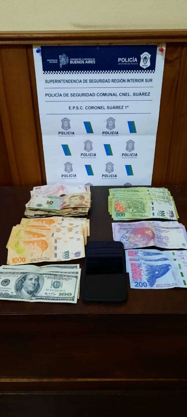 Labor realizada por la Policia Comunal Coronel Suárez