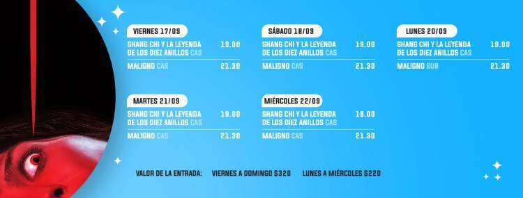 Cartelera del Cine Italia para este fin de semana