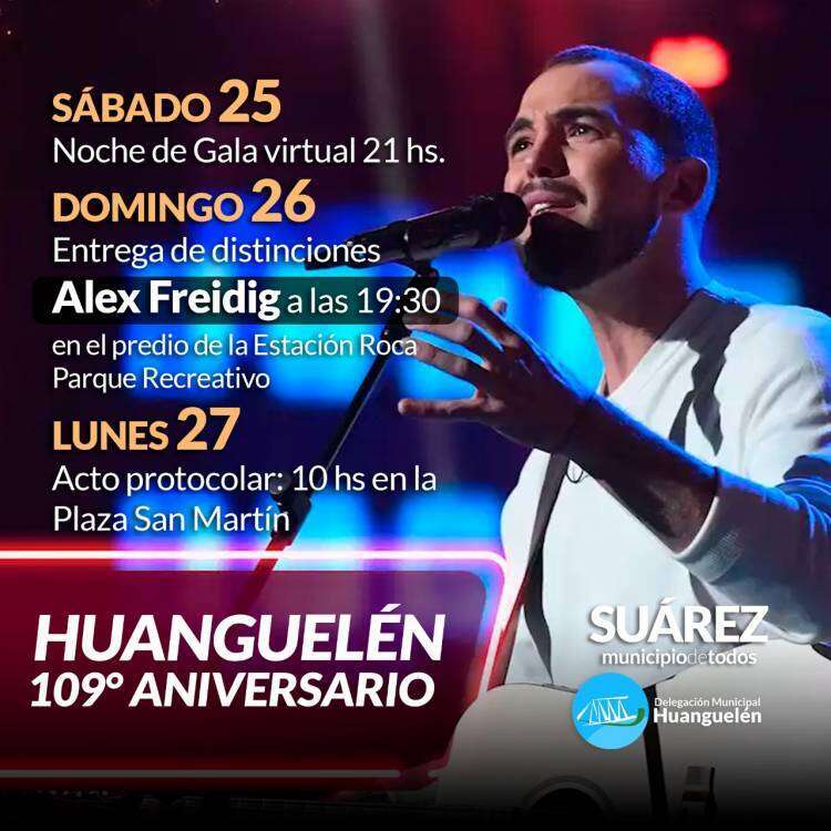 109º aniversario de Huanguelén: se viene la Noche de Gala 2021 "Estados emocionales"