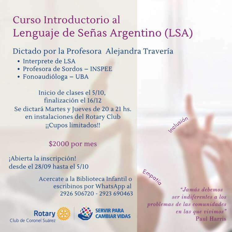 Curso Introductorio al Lenguaje de Señas Argentino 