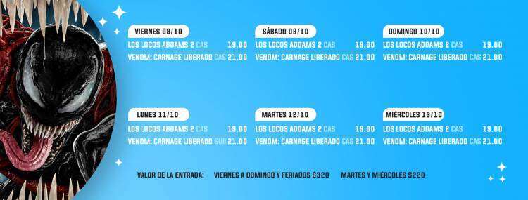 Cartelera del Cine Italia para este fin de semana