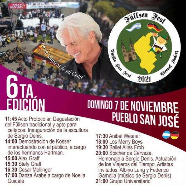 Cronograma de la 6° edición de la Füllsen Fest: "por la simpleza de mi gente”
