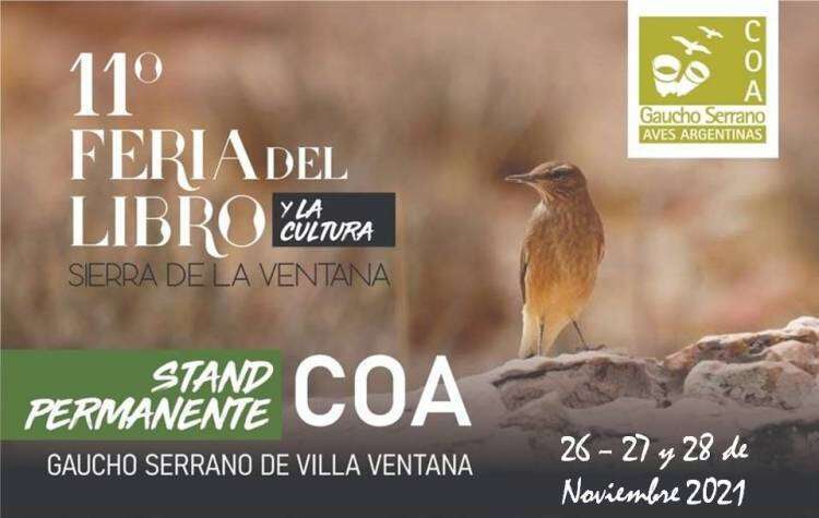 El Club de Observadores de Aves invita a la comunidad a la 11º Feria del libro y la Cultura en Sierra