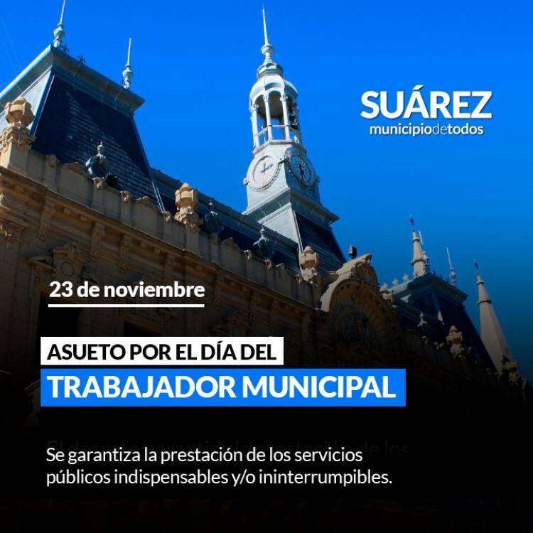 Asueto por el Día del trabajador municipal