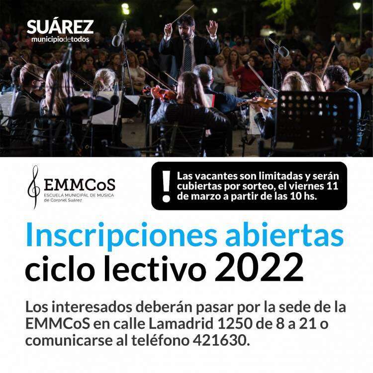 La EMMCOS abre las inscripciones para el ciclo lectivo 2022