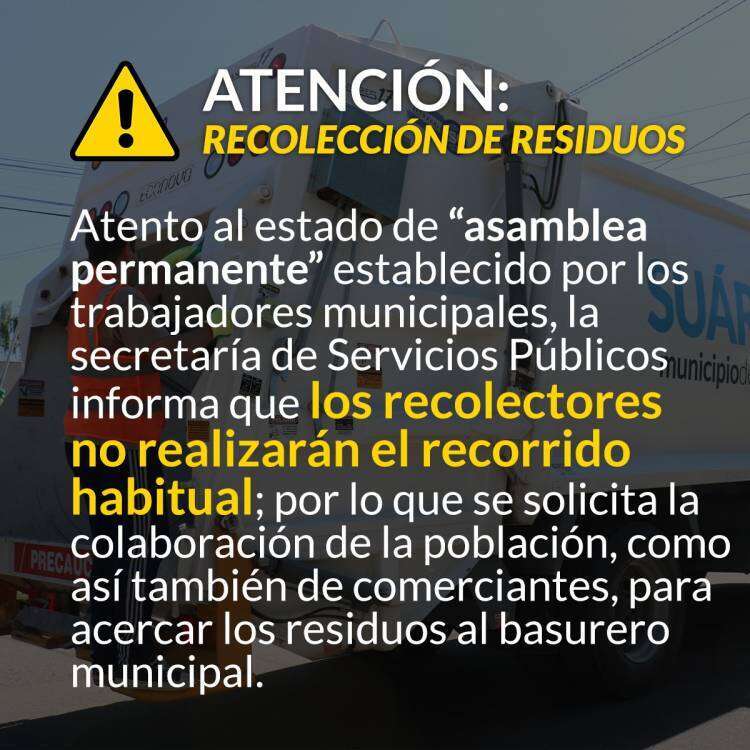 Atención: Recolección de residuos