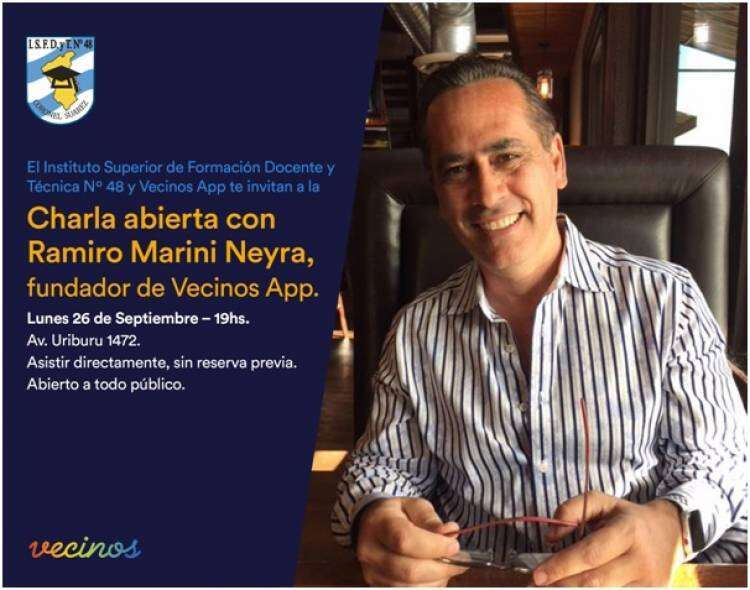 Charla abierta con Ramiro Marini Neyra, fundador de Vecinos App