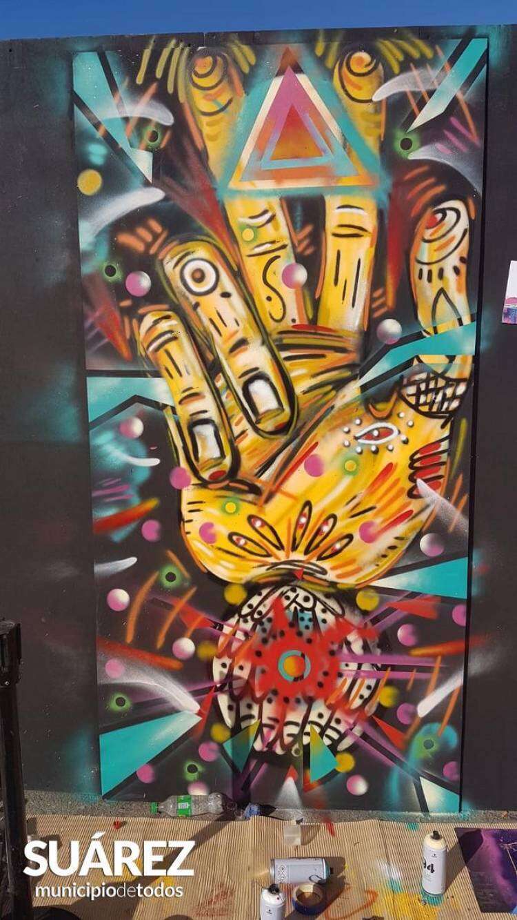 Cultura: Ignacio Javier Díaz Longo “Nacho” representó a Coronel Suárez en "Primavera Bonaerense" con la producción artística de un espectacular grafitti