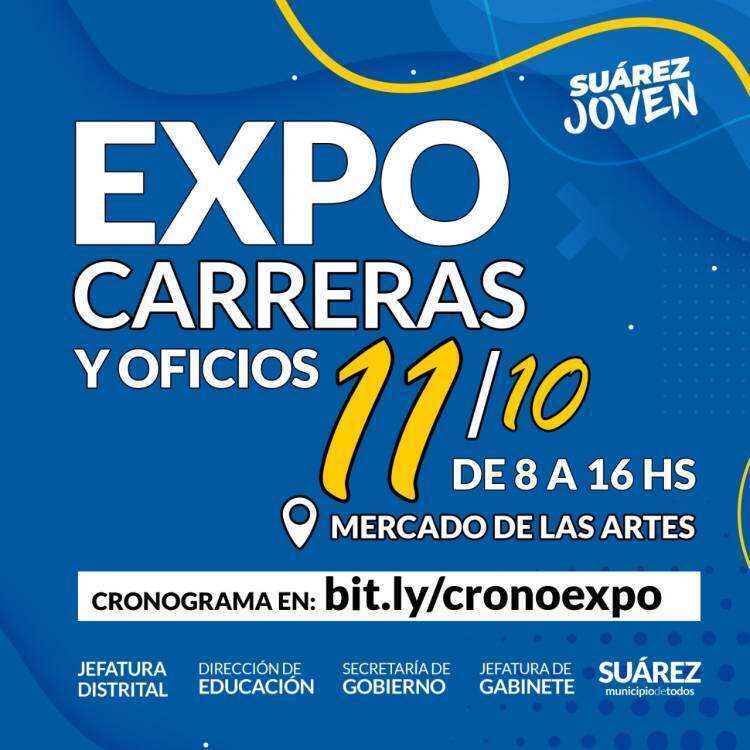 Se viene la Expo Carreras y Oficios 2022 en el Mercado de las Artes