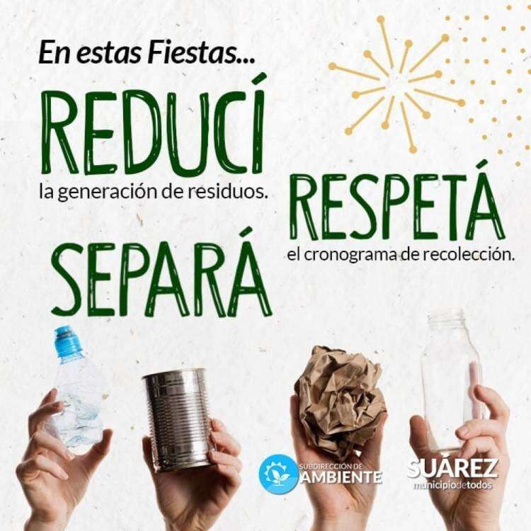 Reducí, separá y respetá los horarios de recolección de tus residuos