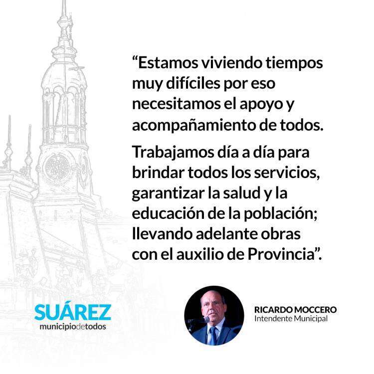 Ricardo Moccero: "Estamos viviendo tiempos muy difíciles, por eso necesitamos el apoyo y acompañamiento de todos"