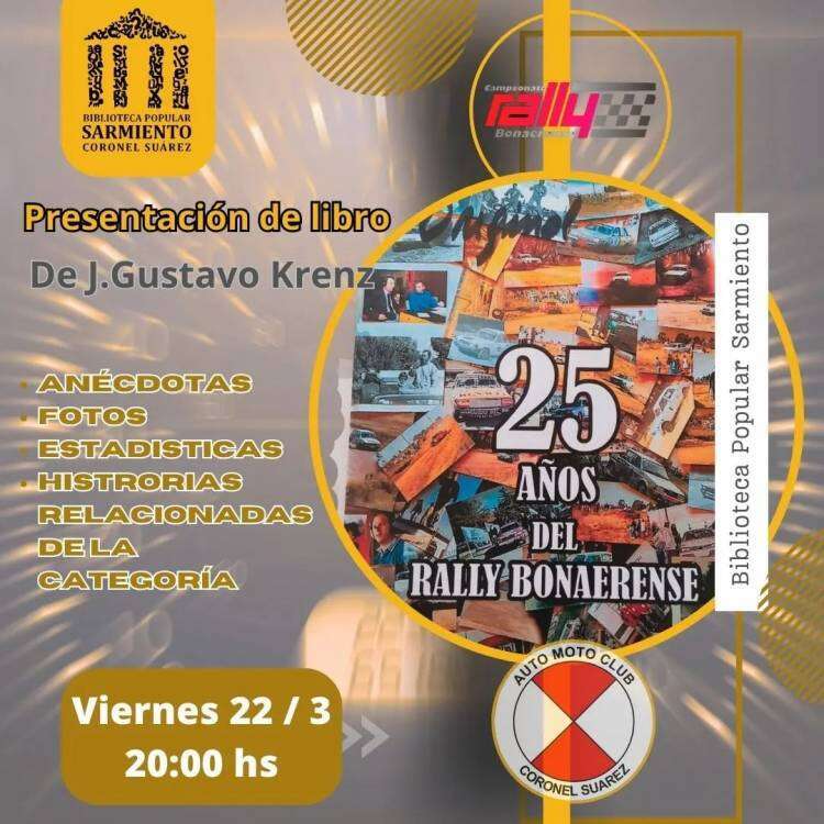 Gustavo Krenz presenta el libro "25 años del Rally Bonaerense"