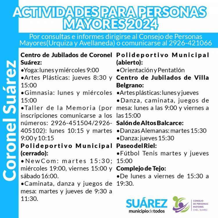 Conocé las actividades que ofrece el Consejo de Personas Mayores