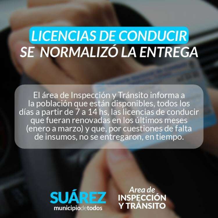 Se normalizó la entrega de licencias de conducir