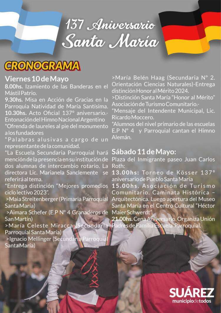 Santa María celebra sus 137° años revalorizando su legado cultural