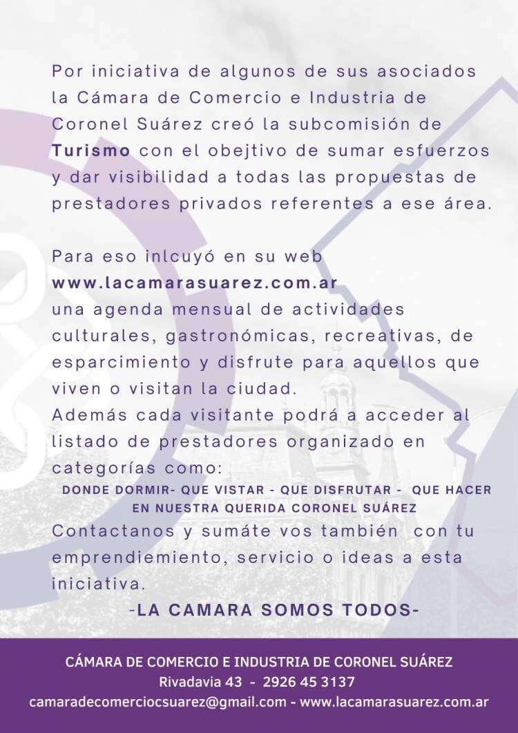 La Cámara de Comercio e Industria de Coronel Suárez creó una subcomisión de Turismo