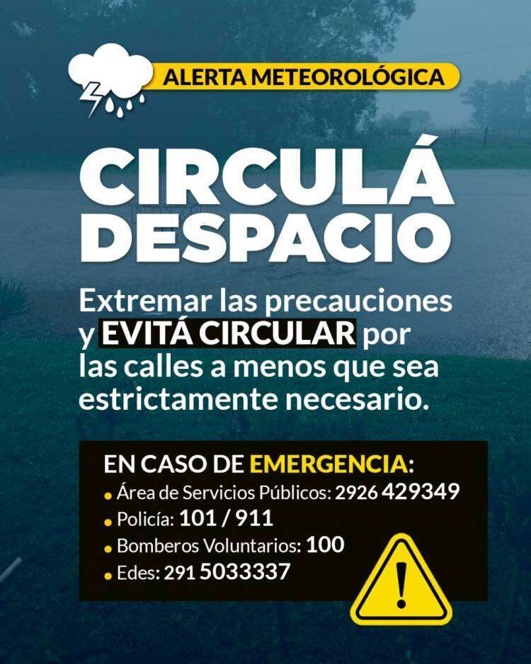 ALERTA TEMPORAL: EXTREMAR PRECAUCIONES