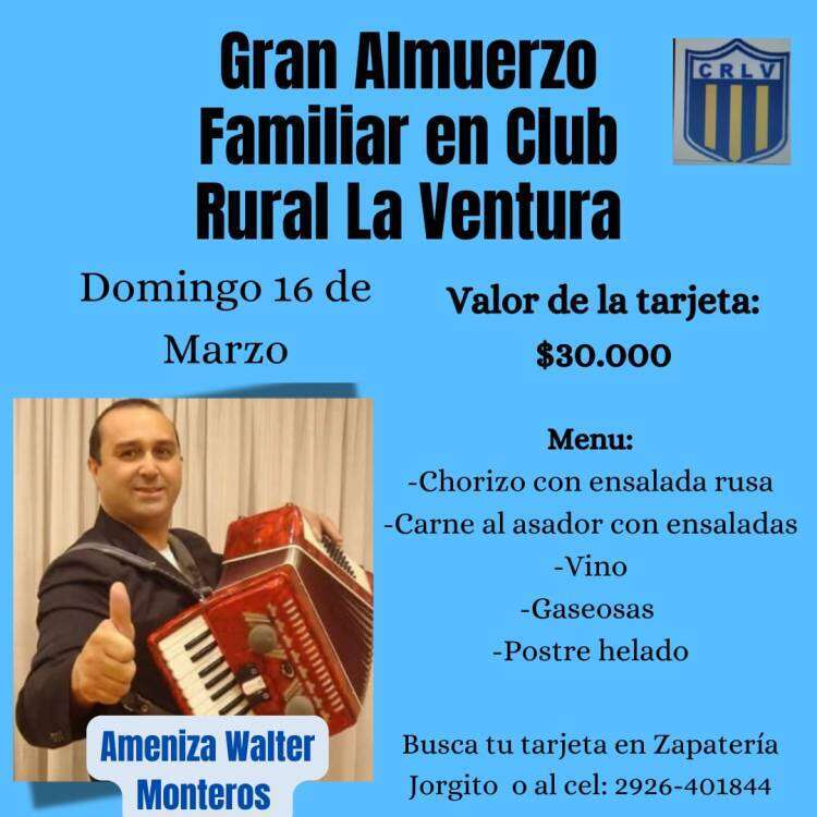 Gran almuerzo familiar en Club Rural La Ventura