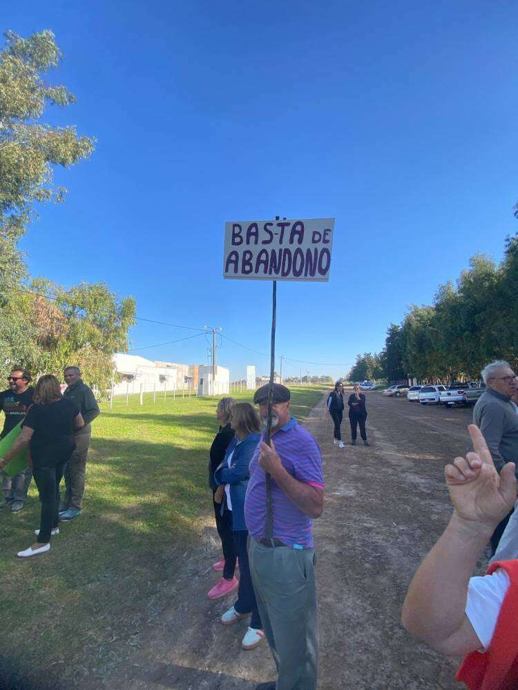 Manifestación de los vecinos de Huanguelén
