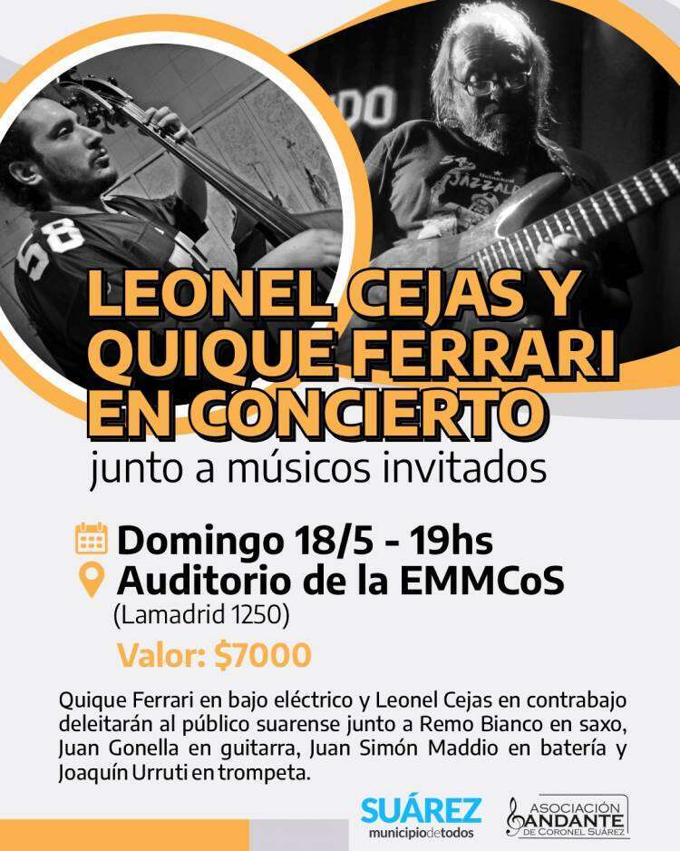 “Leonel Cejas y Quique Ferrari en Concierto, junto a músicos invitados”