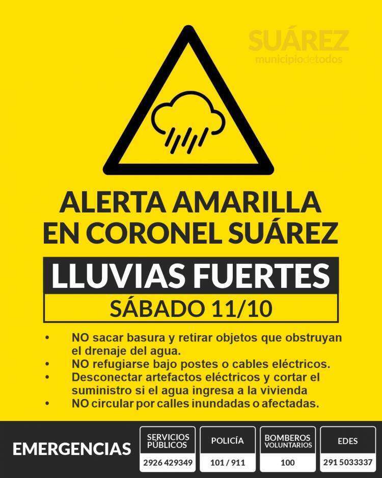 Anuncian un alerta meteorológica para el sábado 
