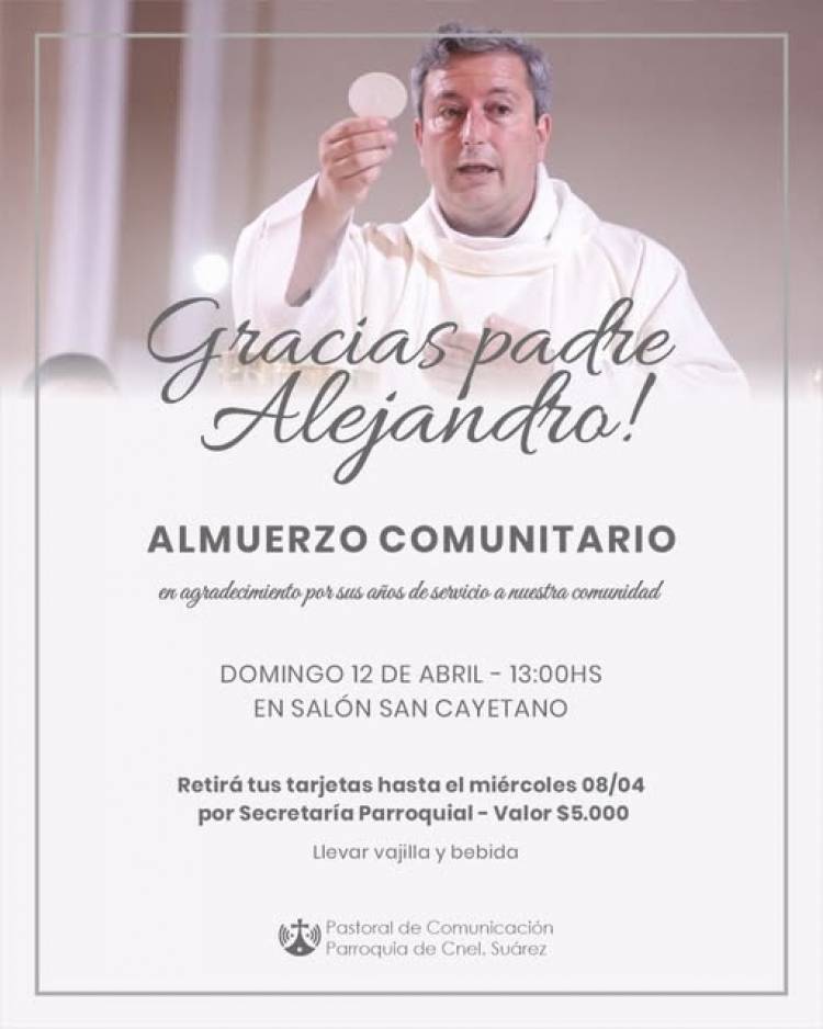 ¡Gracias Padre Alejandro!
