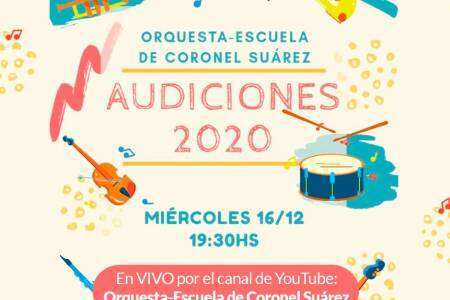 Orquesta Escuela de Coronel Suárez: Audiciones 2020