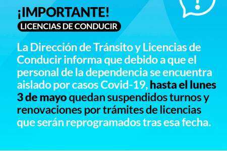 Importante: Licencias de conducir