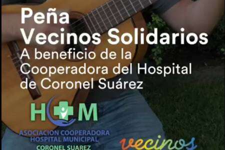 Peña Vecinos Solidarios: Primera edición a beneficio de la Cooperadora del Hospital Municipal de Coronel Suárez, para la compra de incubadoras