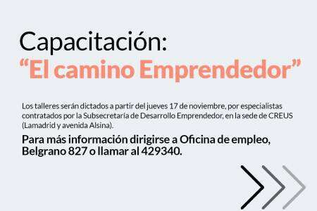 Capacitación: “El camino Emprendedor”