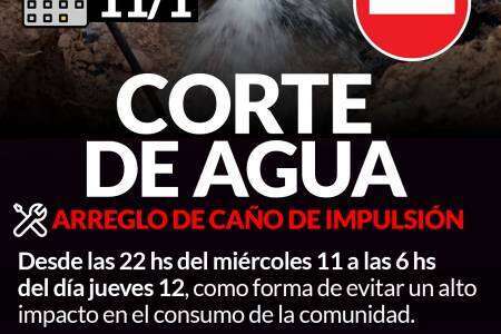SERVICIOS SANITARIOS: Corte de agua por arreglo de caño de impulsión