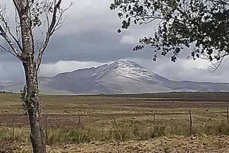 Ha nevado en febrero en las Sierras de la Ventana 