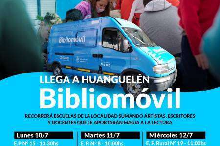 Llega el Bibliomóvil a Huanguelén