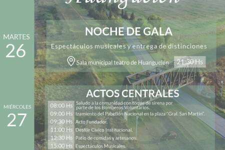 Huanguelén palpita su 111° aniversario