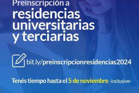 Están abiertas las preinscripciones a residencias universitarias y terciarias