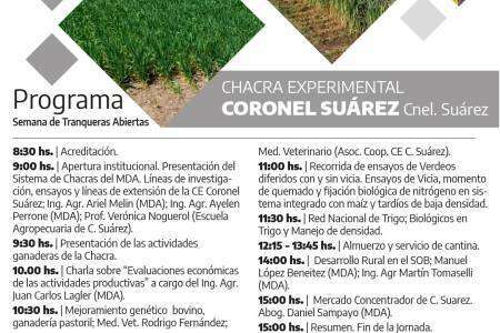 La Chacra Experimental MDA Coronel Suárez invita a conocer las innovaciones y los ensayos que lleva adelante