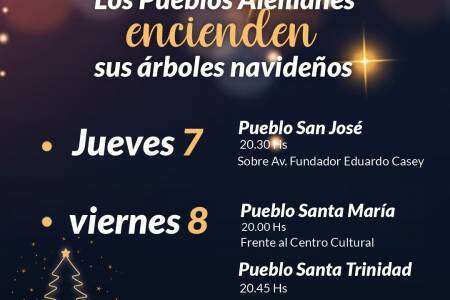 Los Pueblos Alemanes encienden sus árboles navideños