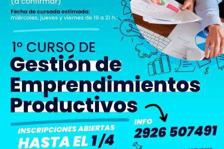 Curso de "Gestión de Emprendimientos Productivos" 