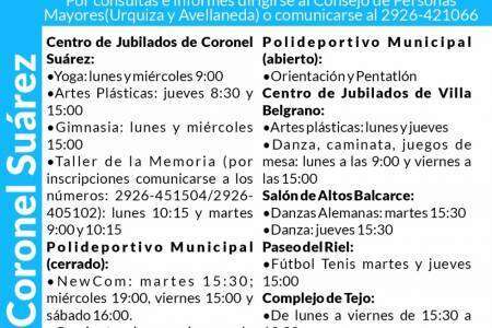 Conocé las actividades que ofrece el Consejo de Personas Mayores