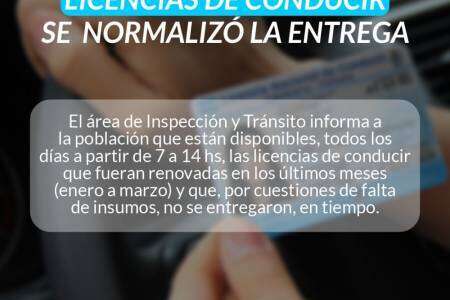 Se normalizó la entrega de licencias de conducir