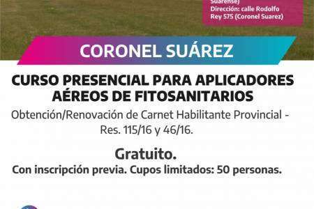 CURSO PRESENCIAL PARA APLICADORES AÉREOS DE FITOSANITARIOS