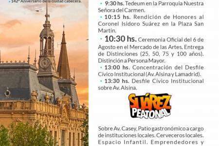 El cronograma de actividades del 6 de Agosto