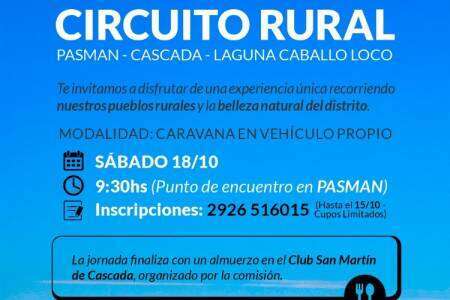 Circuito Rural Pasman – Cascada – Laguna Caballo Loco