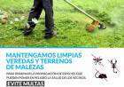 Mantengamos limpias veredas y terrenos de malezas
