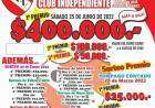 Club Independiente sale a la calle con su rifa 83° aniversario