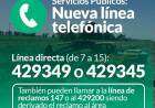 Nuevos números de contacto de Servicios Públicos